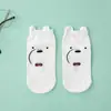 Calcetines para Mujer Primavera y Verano Dibujos Animados Lindos Estilo Preppy Coreano Blanco Elegante Estéreo Casual Versátil Estilo Japonés Estilo Boca Baja Tubo Corto