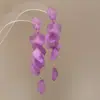 Pendientes de Borla de Flor de Perla Rosa Plateada Clavos de Oreja Pequeños Frescos Estilo Mori Accesorios de Oreja de Alta Gama Moda Venta al por Mayor