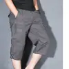 Overoles de Verano Delgados Holgados Talla Grande para Hombre Multibolsillos Pantalones Medios Casuales para Exterior Pantalones Capri para Hombre Shorts de Verano para Hombre
