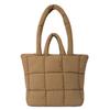 Bolsa Transversal Amazon Transfronteiriça para Baixo Bolsa de Mão Feminina Bolsa Tote Portátil Algodão Saco para Roupas Xadrez Bolsa de Axila Feita Sob Medida