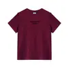 2026 Nueva Camiseta de Verano Talla Grande Hombro Normal Comercio Exterior Manga Corta para Mujer, Delgada Holgada Estampada Adelgazante Manga Media Top de Moda