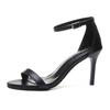 Sandalias Sexy Blancas de Hebilla de Una Línea 2025 Nuevo Verano Tacones Altos Stiletto Punta Redonda Punta Abierta Comercio Exterior Todo el Año