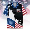Camisa Havaiana 250 Anos de Liberdade 1776-2026 Águia Patriótica Sino da Liberdade 4 de Julho Camisa Unissex