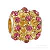 Pingente de coração bicolor banhado a ouro rosa liga metálica castelo bicolor âncora com contas acessórios de pulseira de amor