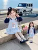 Vestido de estilo preppy para niña, colección otoño 2026, nuevo vestido de princesa de dibujos animados para bebés, estilo primavera y otoño, vestido de moda para niña