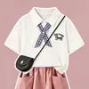 Conjunto de Polo y Shorts Casual de Verano para Niñas Estilo Nuevo 2026, Conjunto de Dos Piezas Personalizado de Manga Corta y Shorts de Pierna Ancha