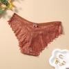 Ropa interior sexy de encaje de alta gama de cintura media para mujer, bragas con lazo y tiras cruzadas, explosiones transfronterizas para mujer