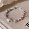 Pulsera de Cristal de Zircón de Color Dopamina 2026, Estilo de Lujo Ligero de Nicho de Gama Alta, Accesorio de Mano Versátil y Elegante