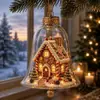 Cena Festiva Mini Iluminada Transfronteiriça Sino de Natal Brilhante Decoração de Natal