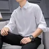 Camisa masculina preta de manga longa de alta qualidade transfronteiriça, novo estilo de primavera, business, solta, sem ferro, casual, para commuting, moderna