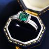 Cao Shi Venta Caliente Transfronteriza Anillo Esmeralda para Mujer Lujo Ligero Alta Gama Anillo de Dama Elegante Accesorios de Vestir