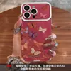 Borboleta Colorida Adequada para Apple 17 Capa de Celular Galvanizada Iphone15Promax Camurça 16 Retrô 14 Silicone