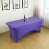 Cubremesa Elástico de 6 pies para Exterior, Hoteles, Bodas y Banquetes, Cubremesa de Poliéster para Mesa de Cóctel, Mantel Rectangular
