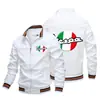 Chaqueta de Manga Larga con Cuello Alto y Cremallera Estilo Americano Talla Grande, Chaqueta Bomber de Béisbol, Corte Holgado para Hombre