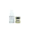 En stock Botella redonda recta de fondo grueso y hombro plano de 10 ml, cabeza de bomba, botella transparente para aceites esenciales, botella de esencia de base, botella para subdividir para viajes