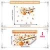Varias pegatinas de ventana de cosecha de calabaza de otoño para vidrio de ventana y decoración de puertas, pegatinas electrostáticas para vidrio, de doble cara y visibles