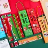 Conjunto de Material Escolar de Natal para Estudantes Prêmios de Aprendizagem para Crianças Conjunto Cinco em Um Papelaria para Jardim de Infância Pequenos Presentes Transfronteiriço