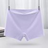 Uma peça de seda de gelo Boxer feminina cintura média de algodão leggings de algodão de cor sólida Leggings femininas anti-luz respirável Boxer leggings