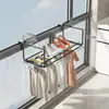 Hogar Guardia de Ventana Antirrobo Zapatero Repisa de Ventana Colgador de Ropa Colgante Balcón Artefacto Multifuncional para Secado y Almacenamiento