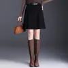 Falda Plisada de Cintura Alta Línea A para Mujer, Nueva Versión Coreana Invierno 2025 Falda Paraguas Antiexposición, Falda Corta Elegante Adelgazante