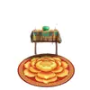 Cojín de Meditación Flor de Loto de Terciopelo de Cristal Cojín Redondo Zen de Meditación Sala Budista Hogar Meditación Alfombra Antideslizante Engrosada