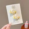 Pinzas de pelo florales de colores estilo coreano, pinzas elegantes y exquisitas para flequillo lateral, pasadores de lazo lindos para niñas