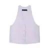 Artículo Caliente Transfronterizo de AliExpress Primavera 2026 Nuevo Chaleco de Lino Abotonado 5427706 Pantalones de Pierna Ancha 1255476
