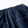 Beijie Marca de Moda Americana para Hombre 2025 Primavera Nuevo Shorts de Mezclilla Rectos Oscuros para Hombre con Cordón Pantalones Casuales