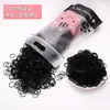 Diadema para niña, banda de goma para el cabello, desechable, negra, gruesa, sin cabello