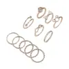 Joias de Mão Novas Transfronteiriças Estilo Ins Anel Mickey Conjunto de Anéis Abertos Multi-Articulados Joias para Anel Feminino Acessórios