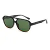 Gafas de sol Retro de Doble Puente de Estilo Nuevo Europeo y Americano Transfronterizas para Hombre, Gafas de Sol de Moda para Mujer, Gafas de Sol de Marco Grande de Alta Gama