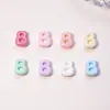 Números Arábicos Fofos Joias Estereoscópicas para Unhas Resina Acessórios Estereoscópicos para Unhas DIY Grampo de Cabelo Brincos Pequenos Acessórios