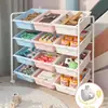 Estantería Estante de Almacenamiento Móvil Estante de Almacenamiento para Libros Ilustrados y Juguetes Gabinete de Almacenamiento para Organización Infantil Gabinete de Almacenamiento para Juguetes Infantiles