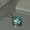 Jóias europeias e americanas transfronteiriças retro diamante faça você mesmo design pode abrir o casal luminoso colar pingente luminoso mulheres