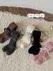 Frete Grátis Leggings Lisos com Listras Finas para Meninas 26 Primavera Novo Estilo Meia-Calça Infantil Tricotada com Laço Atacado