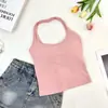 Camisole Esportiva Rosa Desejo Puro Feminina Verão Doce Spice Girls Justa Slim Top de Roupa Íntima Branca para Usar por Cima