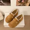 Zapatos planos marrones para mujer, primavera y otoño, zapatos casuales sin cordones, nuevo estilo 2026, perfectos con faldas, con tacón oculto, estilo Mary Jane