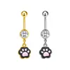 Gabe Moda Transfronteriza Europea y Americana Anillo para Ombligo de Acero Inoxidable Estrella Lazo Garra de Gato Joyería Accesorios para Piercings
