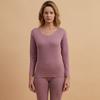 Ropa Interior Térmica para Hombre y Mujer Cuello Redondo Terciopelo Sintético Superficie AB Aislamiento Traje Lijado Parejas Ajustado Base Ropa y Pantalones Otoño