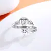 Novo Anel de Anjo para Mãe Europeu e Americano Transfronteiriço Anel Quente e Elegante para Mulheres Pegada de Bebê Anel da Moda Joias