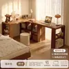 Escritorio de Madera Maciza 2025 Nuevo Estilo Tocador de Esquina para Habitación de Niñas y Armario Integrados Escritorio de Computadora Doble con Forma de L para el Hogar
