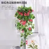 Planta Artificial de Simulación Transfronteriza Flor de la Mañana Flor de la Mañana Colgante de Pared Decoración de Sala de Estar Decoración de Planta Verde de Plástico Orquídea Araña Cesta Colgante
