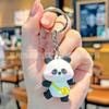 Lindo Llavero de Coche de Panda Pequeño Muñeco de Panda de Dibujos Animados Exquisitos Adornos Colgantes para Mochila Escolar de Estudiante Pequeños Regalos para Niños