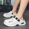 Tamancos de EVA masculinos de verão transfronteiriços, sandálias de sola grossa para casa e interior, sandálias slip-on masculinas para praia e atividades ao ar livre
