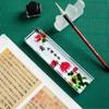 Peso de Papel de Cristal Estilo Retro Chinês Apresentando as Quatro Beldades, Artefato de Caligrafia, Essenciais de Papelaria, Cristal Branco, Design Criativo Personalizado