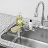 Suporte de Drenagem Triângulo de Ferro para Cozinha Suporte de Armazenamento para Pia Doméstica para Esponjas, Panos, Bolas de Lã de Aço e Armazenamento de Frutas e Verduras