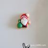 Serie navideña de accesorios de resina, bricolaje, crema de pegamento, funda para teléfono, pinza para el cabello, material, Papá Noel, muñeco de nieve