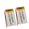 602040 Bateria de Lítio Polimérico 400mAh Instrumento de Beleza Espelho de Maquiagem Lâmpada de Brinquedo Pacote Macio Fabricante de Bateria de Lítio