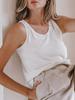 Bargain de liquidaciónTop sin mangas casual y sencillo para mujer para el verano, Nuevo diseño de algodón y lino, Disponible en varios colores