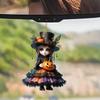 Colgante de bruja de calabaza de Halloween, avión transfronterizo, espejo retrovisor de Chen, colgante decorativo, llavero colgante